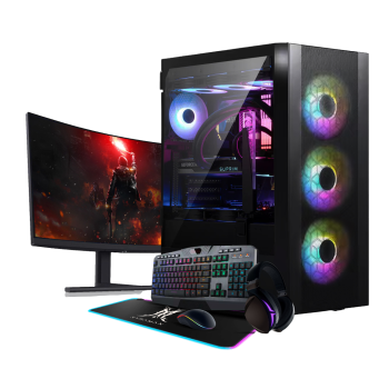 XYRAMAX Ryzen 7 3700x/ 16GB RAM/ 960GB SSD/ 23.6-Inch Monitor/ RTX 2060 6GB/ Windows 11 Pro/ Full Set Gaming PC