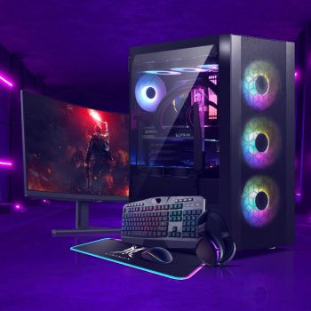 Nova X Gaming PC | AMD Ryzen 5 4500, 16GB RAM, 256GB SSD, 1TB HDD, AMD Radeon RX 580 8GB