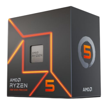 AMD Ryzen 5 7600 CPU w/ Wraith Stealth Cooler, AM5, 3.8GHz (5.1 Turbo), 6-Core, 65W, 38MB Cache, 5nm, 7th Gen, Radeon Graphics