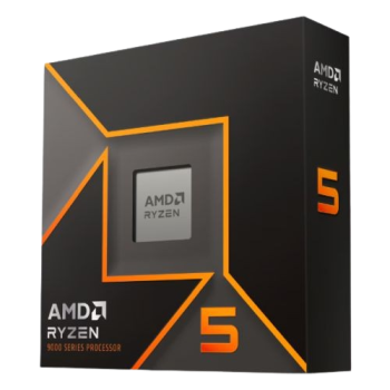 AMD Ryzen 5 9600 CPU with Wraith Stealth Cooler, AM5, 3.8GHz (5.2 Turbo), 6-Core, 65W, 38MB Cache, 4nm, 9th Gen, Radeon Graphics