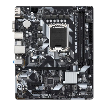 Asrock B760M-HDV/M.2 D4, Intel B760, 1700, Micro ATX, 2 DDR4, VGA, HDMI, DP, GB LAN, PCIe4, 2x M.2