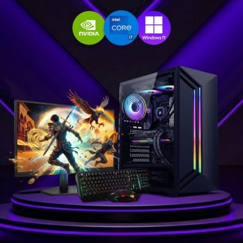 Orion X Gaming PC | Intel Core i7-9700K, 16GB RAM, 1TB HDD, 256GB SSD, GeForce GTX 1650 4GB, Windows 11 Pro