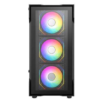 Bolt Black Micro-ATX Gaming Case With 4 x 120mm ARGB Infinity Fans and Tempered Glass Panels With 30 Percent Tint
