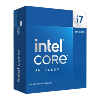 Intel Core i7-14700KF CPU, 1700, 3.4 GHz (5.6 Turbo), 20-Core, 125W (253W Turbo), 10nm, 33MB Cache, Overclockable, Raptor Lake Refresh, No Graphics, NO HEATSINK/FAN