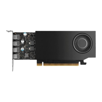 PNY RTXA400 Professional Graphics Card, 4GB DDR6, 4 miniDP 1.4, 768 CUDA Cores, Low Profile (Bracket Included), OEM (Brown Box)